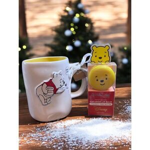 Rae Dunn‎ Winnie the Pooh Coffee Mug &Crème Macaron Lip Balm Gift Set